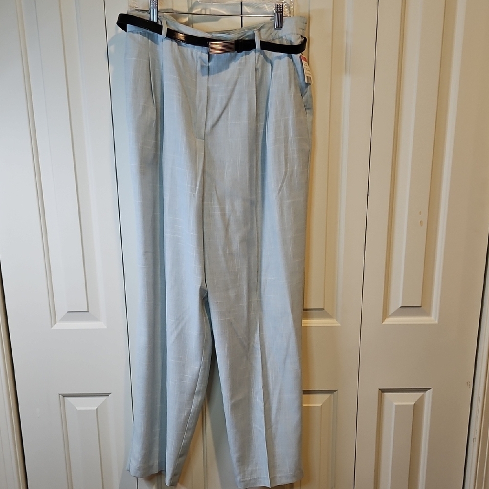 Vintage Counterparts Pants 14 Regular Blue Cloud Belt Pockets